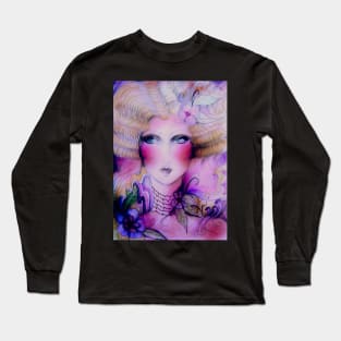 PINK BLOSSOM ART DECO WOODLAND FAIRY DOLLY GIRL Long Sleeve T-Shirt